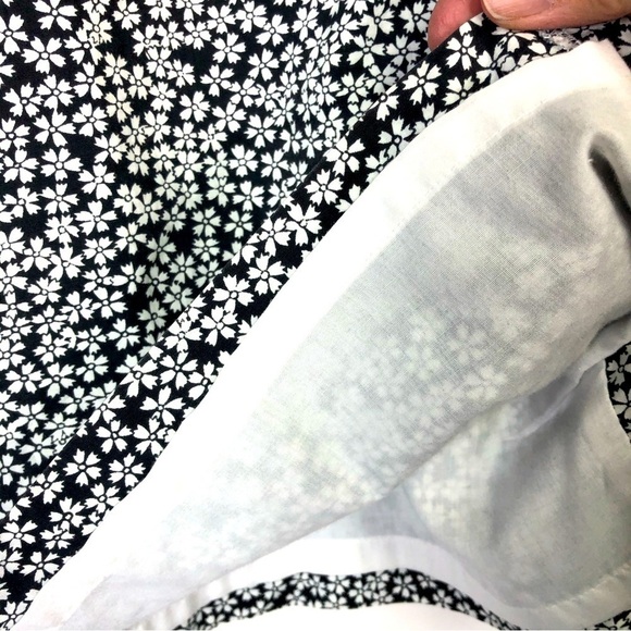 Vintage Classic Casual corner navy white floral print cotton skirt size 2 - Picture 5 of 8